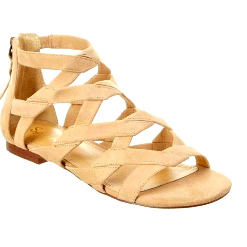Splendid Size 8B Barrett Suede Strappy Sandals Zip Back